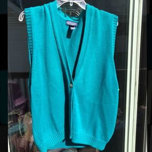 Lands end womens L sweater vest